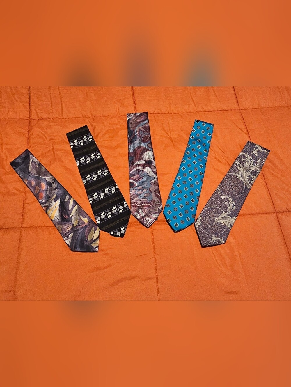 Lot of 5 Vintage Men's Neckties | Croft&Barrow, Henry Grethel, L'Atelier & More